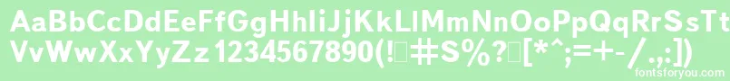 BukvarnayaBold.001.001 Font – White Fonts on Green Background