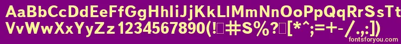 BukvarnayaBold.001.001 Font – Yellow Fonts on Purple Background