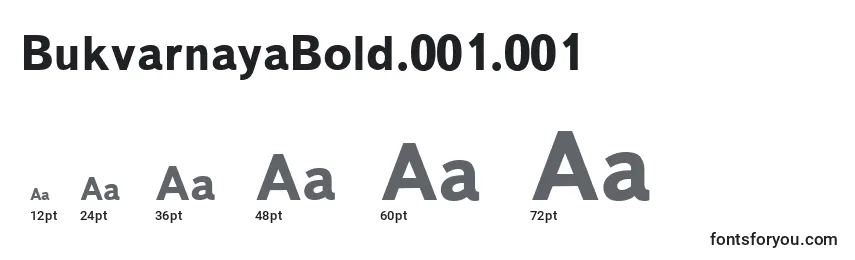 BukvarnayaBold.001.001 Font Sizes
