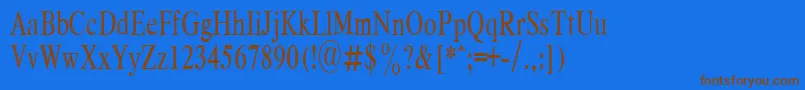 RespectPlain.001.00169nh Font – Brown Fonts on Blue Background
