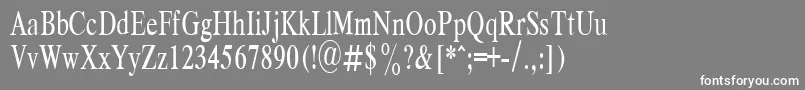 フォントRespectPlain.001.00169nh – 灰色の背景に白い文字