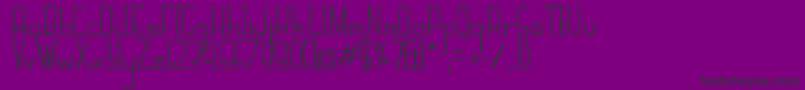 Czcionka HandSlab – czarne czcionki na fioletowym tle