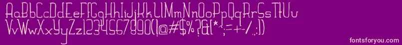 HandSlab Font – Pink Fonts on Purple Background