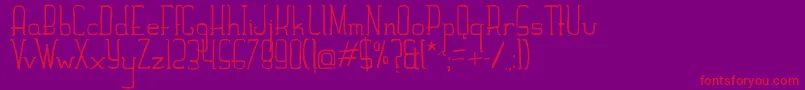 HandSlab Font – Red Fonts on Purple Background