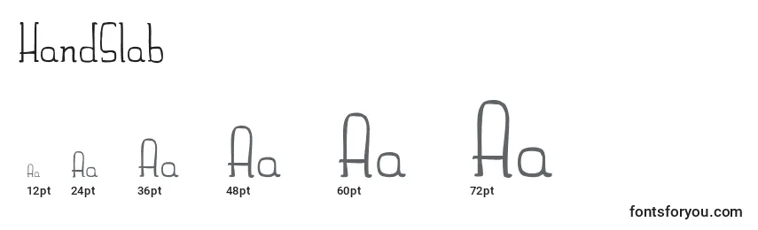 HandSlab Font Sizes
