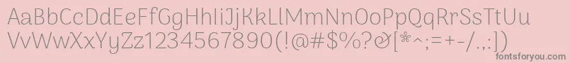 ArimamaduraiExtraligth Font – Gray Fonts on Pink Background