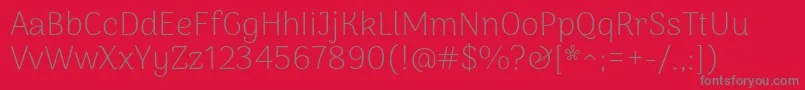 ArimamaduraiExtraligth Font – Gray Fonts on Red Background