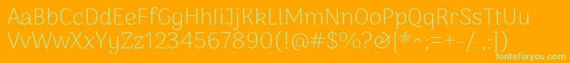 ArimamaduraiExtraligth Font – Green Fonts on Orange Background