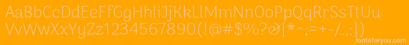 ArimamaduraiExtraligth Font – Pink Fonts on Orange Background