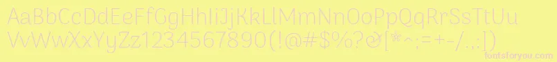 ArimamaduraiExtraligth Font – Pink Fonts on Yellow Background