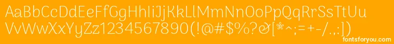 ArimamaduraiExtraligth Font – White Fonts on Orange Background