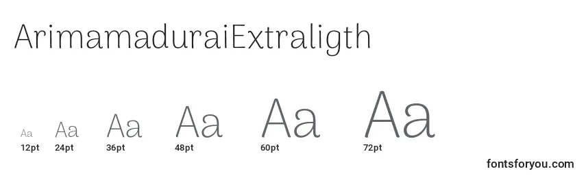 ArimamaduraiExtraligth Font Sizes
