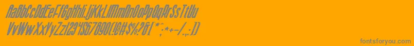 SisterEuropeItalic-Schriftart – Graue Schriften auf orangefarbenem Hintergrund