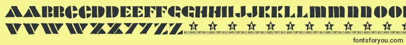 PopcornTrial Font – Black Fonts on Yellow Background