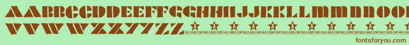 PopcornTrial Font – Brown Fonts on Green Background