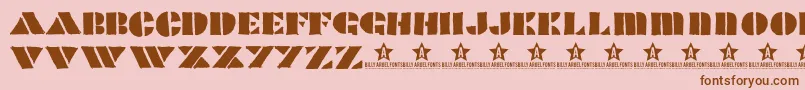 PopcornTrial Font – Brown Fonts on Pink Background