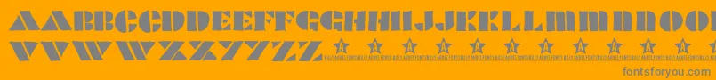 PopcornTrial Font – Gray Fonts on Orange Background