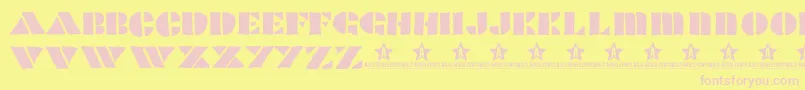 PopcornTrial Font – Pink Fonts on Yellow Background