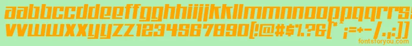 Kitchen ffy Font – Orange Fonts on Green Background