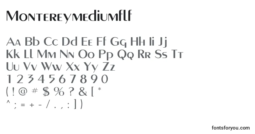 A fonte Montereymediumflf – alfabeto, números, caracteres especiais