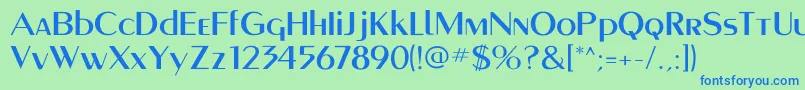 Montereymediumflf Font – Blue Fonts on Green Background