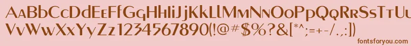 Montereymediumflf Font – Brown Fonts on Pink Background