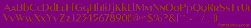 Montereymediumflf Font – Brown Fonts on Purple Background