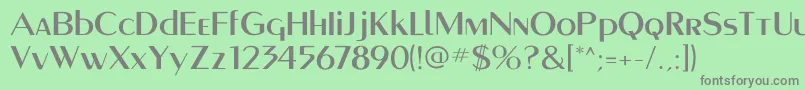 Montereymediumflf Font – Gray Fonts on Green Background