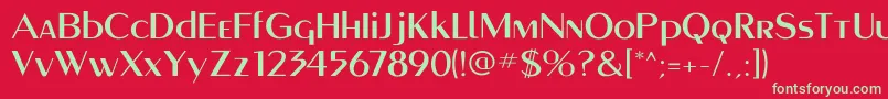 Montereymediumflf Font – Green Fonts on Red Background