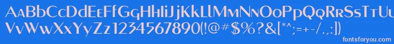 Montereymediumflf Font – Pink Fonts on Blue Background
