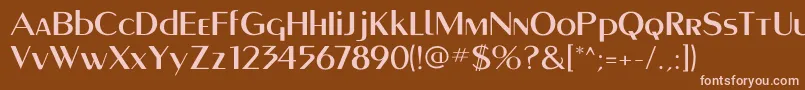 Montereymediumflf Font – Pink Fonts on Brown Background