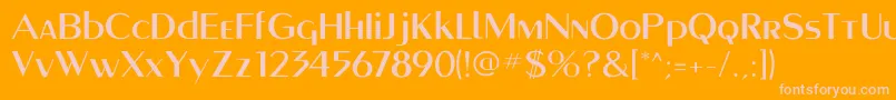 Montereymediumflf Font – Pink Fonts on Orange Background