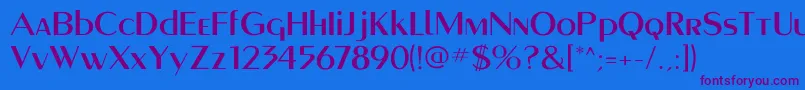 Montereymediumflf Font – Purple Fonts on Blue Background