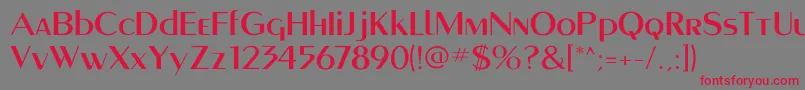 Montereymediumflf Font – Red Fonts on Gray Background