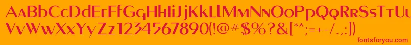 Montereymediumflf Font – Red Fonts on Orange Background