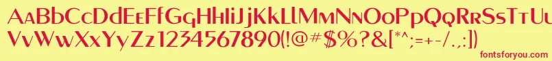 Montereymediumflf Font – Red Fonts on Yellow Background