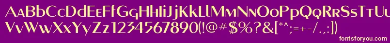 Montereymediumflf Font – Yellow Fonts on Purple Background