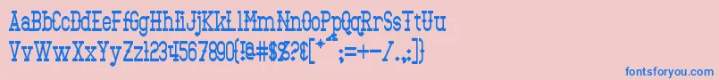 Bantorain Font – Blue Fonts on Pink Background