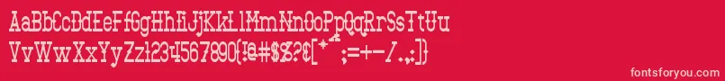 Bantorain Font – Pink Fonts on Red Background