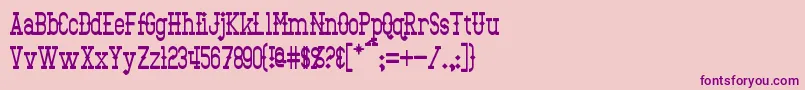 Bantorain Font – Purple Fonts on Pink Background