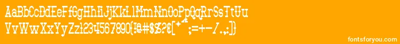 フォントBantorain – オレンジの背景に白い文字