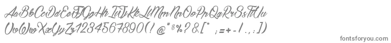 BostellaС†-fontti – harmaat kirjasimet valkoisella taustalla