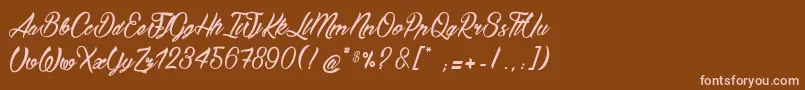 BostellaС† Font – Pink Fonts on Brown Background
