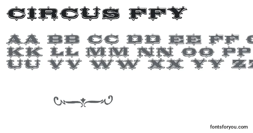 Шрифт Circus ffy – алфавит, цифры, специальные символы