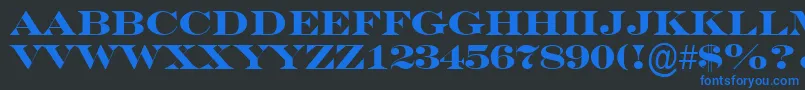 SeriferexptitulBold Font – Blue Fonts on Black Background