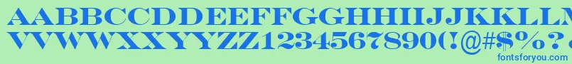 SeriferexptitulBold Font – Blue Fonts on Green Background