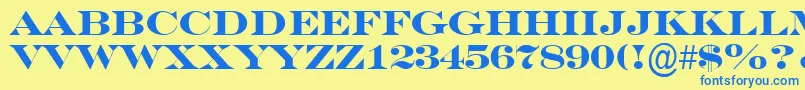 SeriferexptitulBold Font – Blue Fonts on Yellow Background