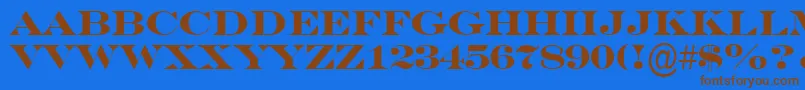 SeriferexptitulBold Font – Brown Fonts on Blue Background