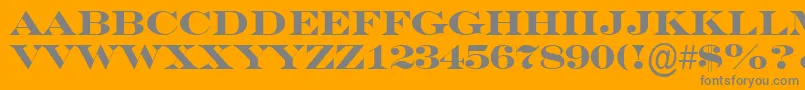 SeriferexptitulBold-Schriftart – Graue Schriften auf orangefarbenem Hintergrund