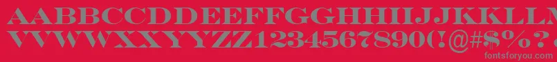 SeriferexptitulBold Font – Gray Fonts on Red Background